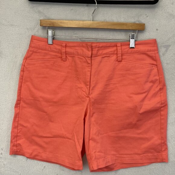 Lot of 3 Lands' End Chino Shorts Womens 10 Coral Purple Brown Casual Cotton - Picture 9 of 14
